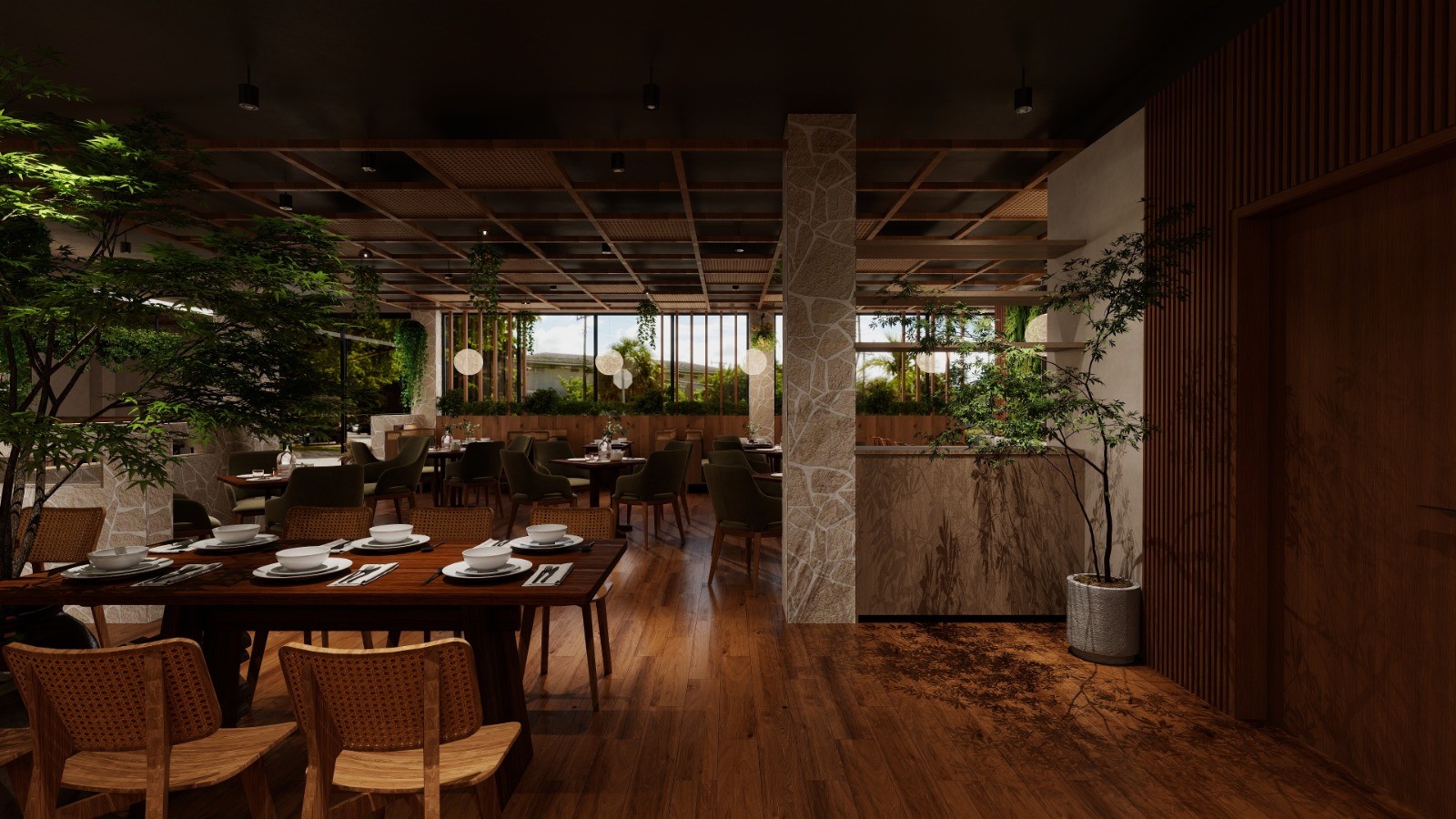 Green Point dining and coffee space