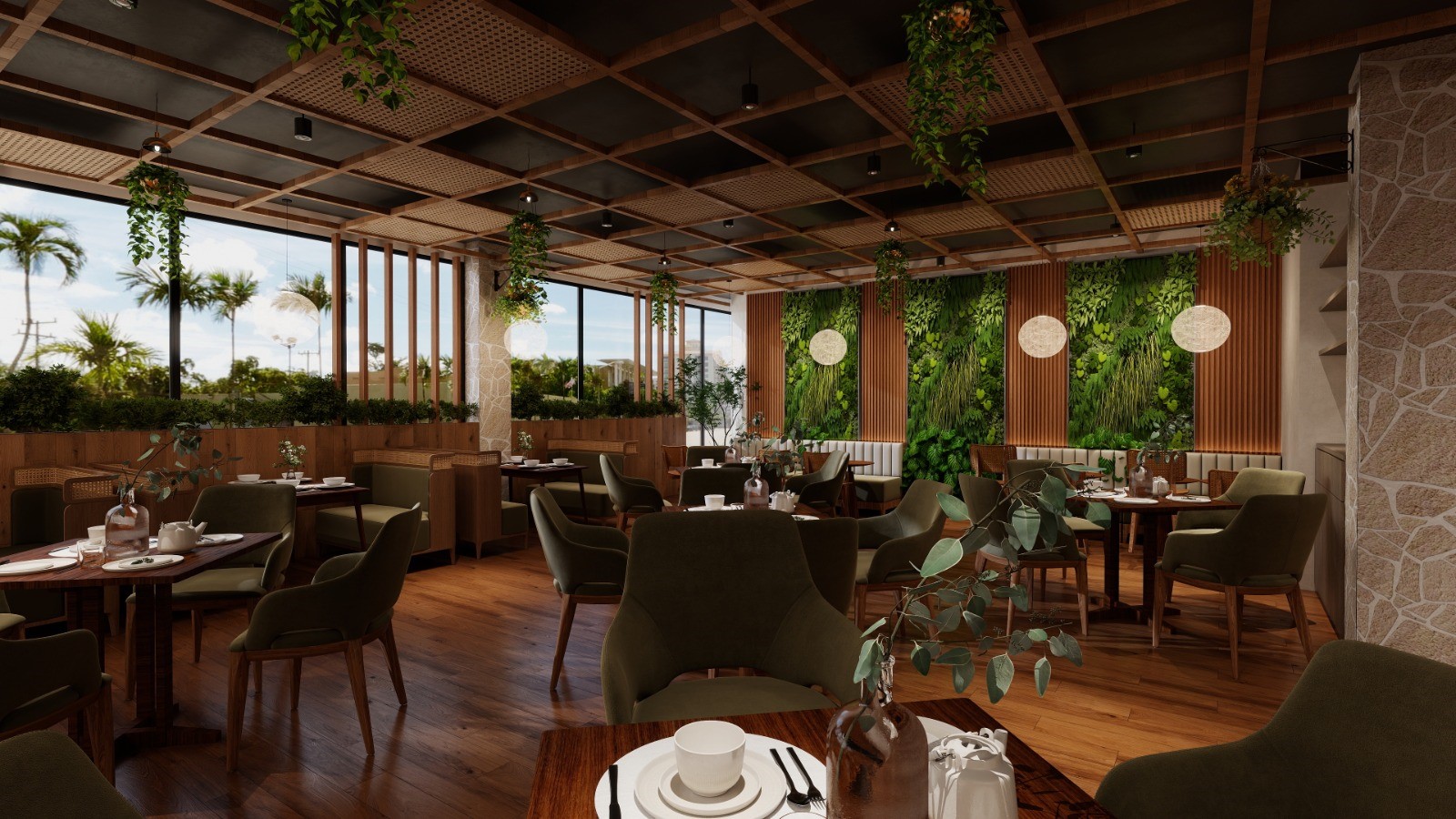 Restaurant atmosphere at Green Point